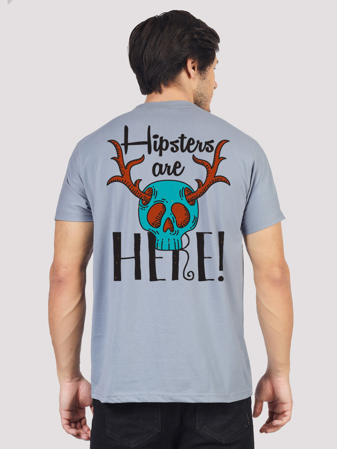 Third view of the 'Hipsters Are Here Stay Weird' tee