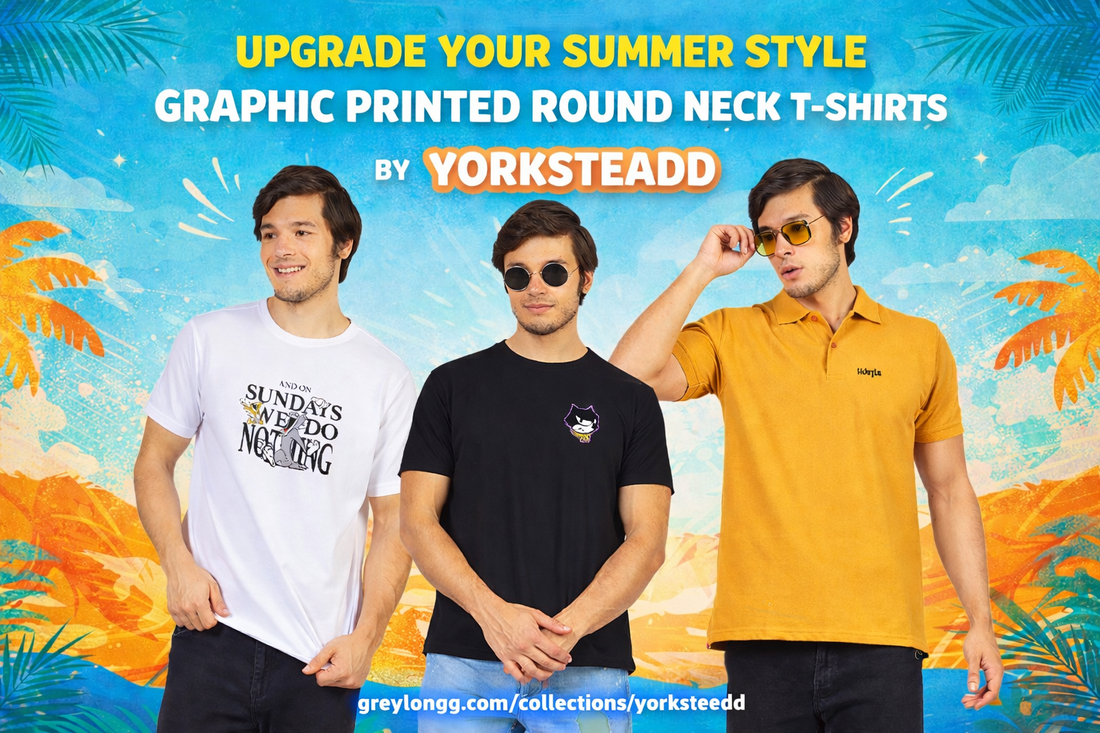 Stay Cool in Style: Summer Graphic Printed Round Neck T-Shirts by Yorksteadd