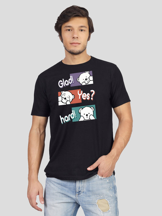 Third view of the 'Yes to Happiness Panda Style' tee