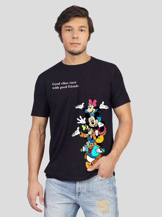 Men's graphic tee with 'Adventures with Donald and Daisy' print