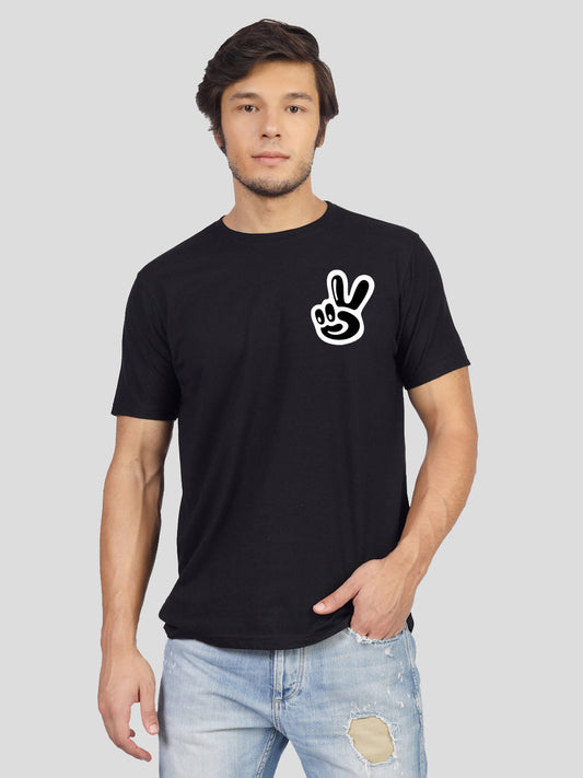 'Express Yourself Emoji Style' printed T-shirt for men