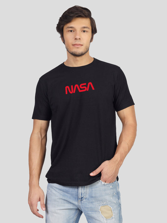 NASA FRONT Printed Round Neck T-Shirt