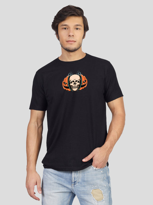 Yorksteadd men's tee with bold 'Chill with Skulls' design