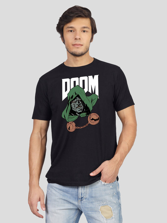 'Masked Mind Unmatched Power' print T-shirt for men