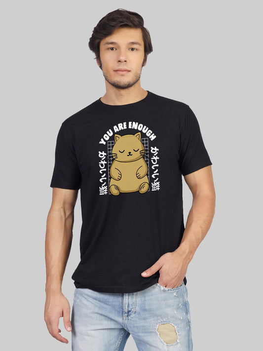 'Perfectly You Always' round neck T-shirt for men by Yorksteadd