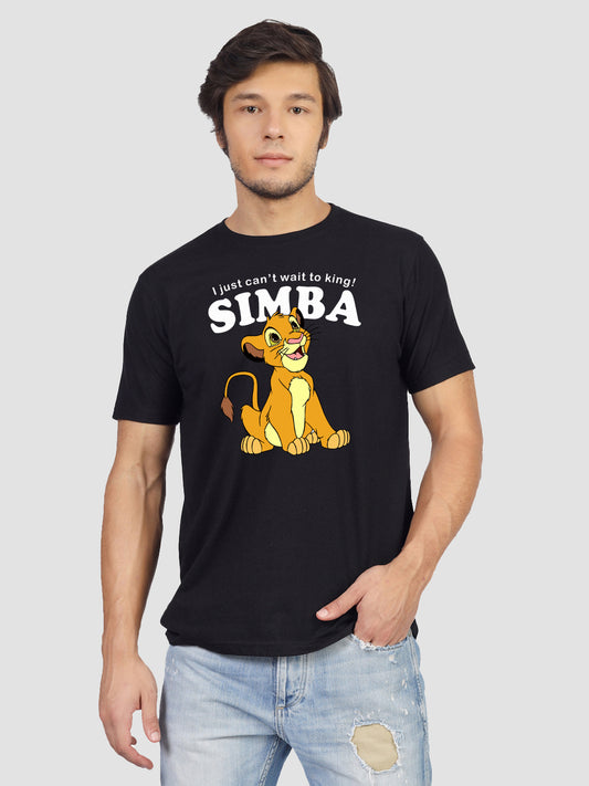 Lion 'Wear the Pride of a King' printed round neck tee for men