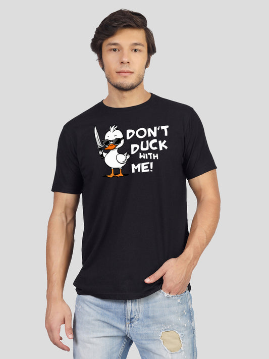 'Don't Test my Vibe' printed T-shirt for men