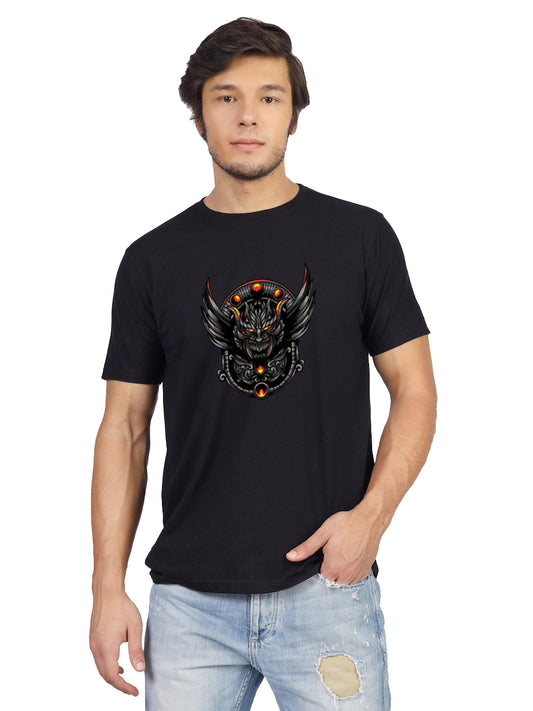 monster printed round neck t-Shirt