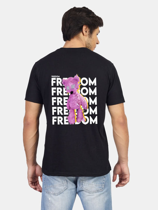 'Freedom' round neck T-shirt for men by Yorksteadd