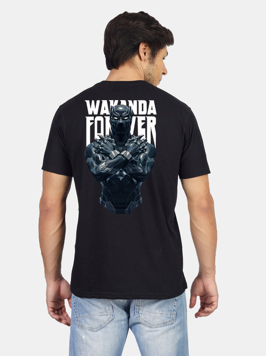 Marvel 'Royalty and Strength Wakanda Forever' print T-shirt for men