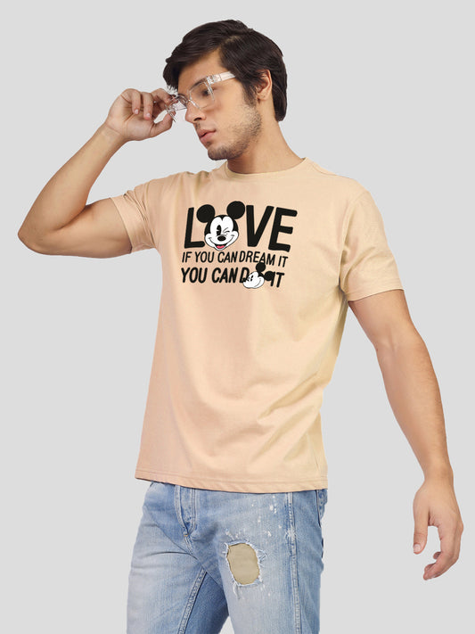 Men's graphic tee with 'In Love with Mickey Magic' print