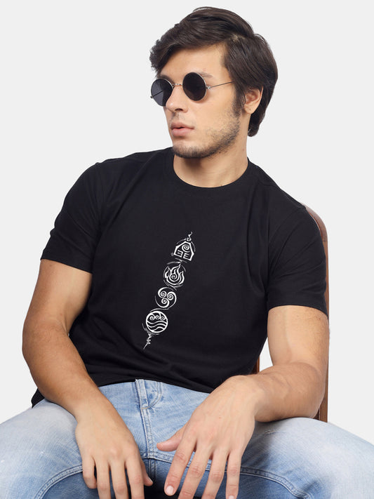 'Sign of Earth' print T-shirt for men