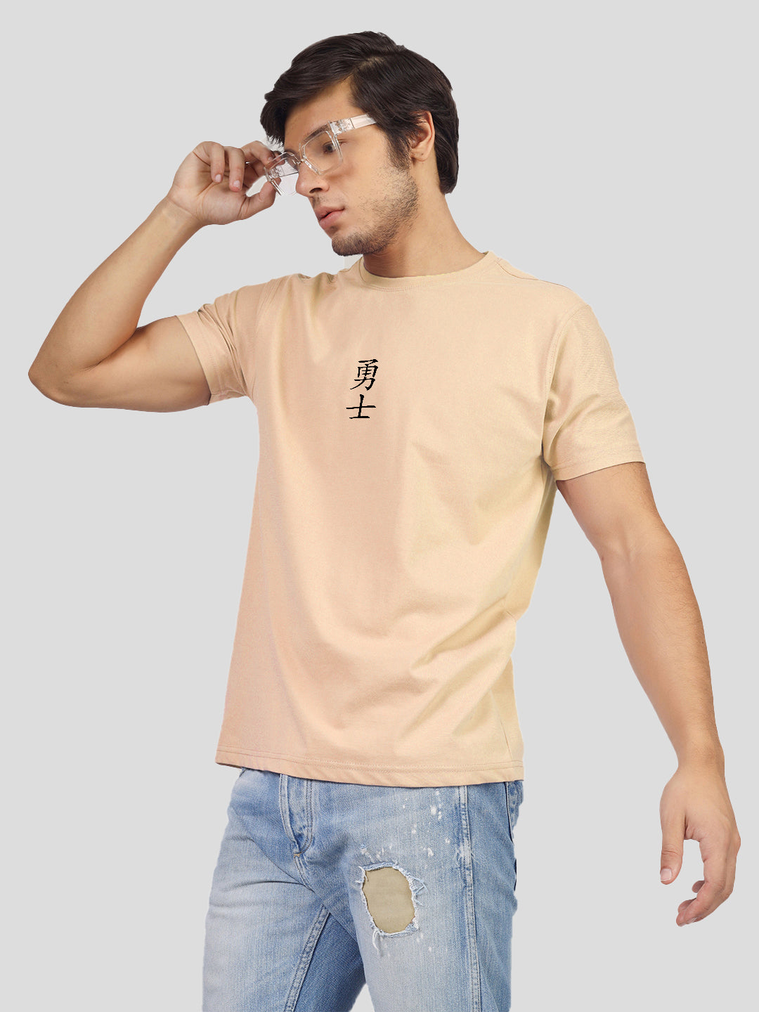 Chinese Printed Round Neck T-Shirt