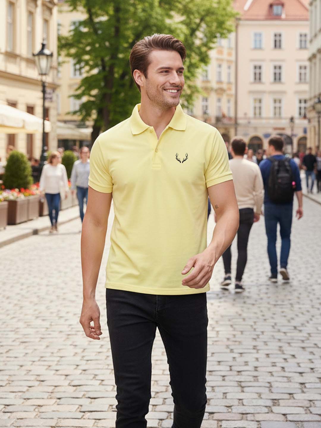 Yorksteadd Printed Design Men's Polo T-shirts 