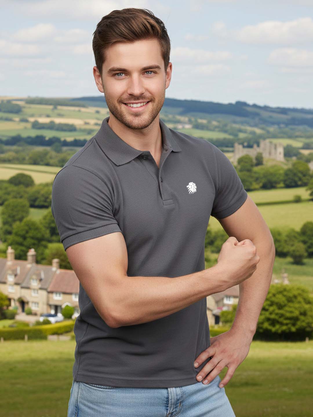 Elevate Casual with Graphic-Infused Polo Perfection