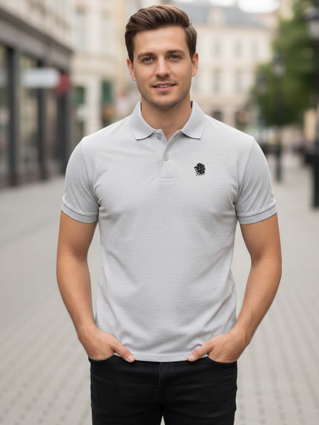 Elevate Casual with Graphic-Infused Polo Perfection