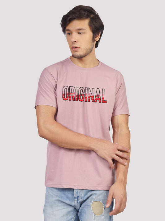 Purple 'Classic Timeless and Uniquely You' printed T-shirt for men