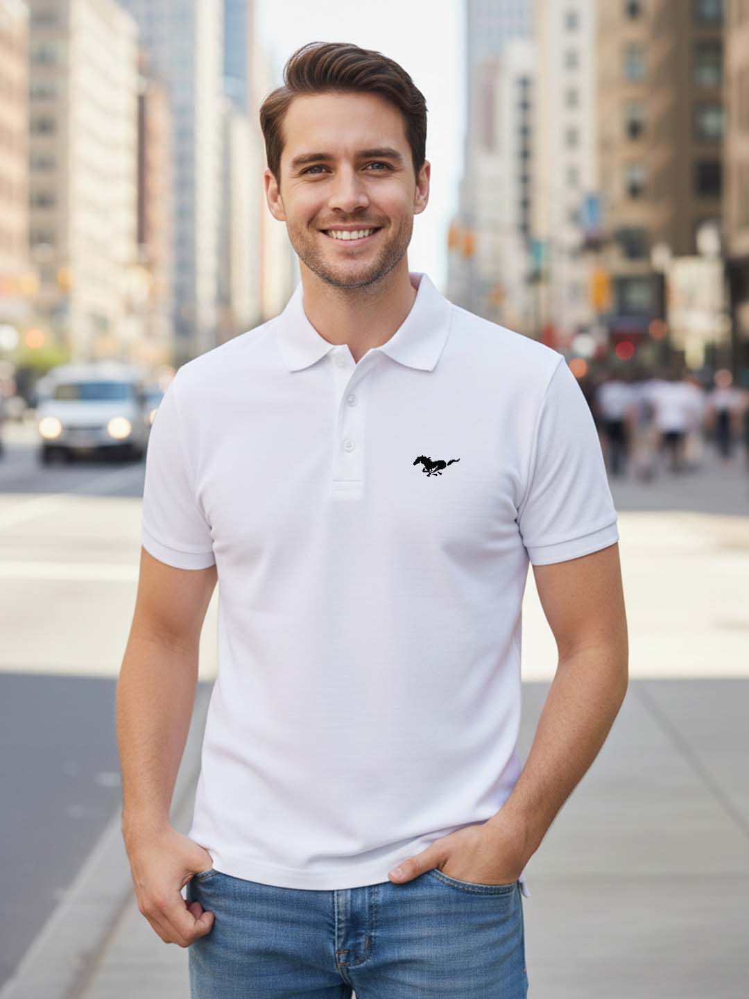 Unleash Your Style: Polo Tees with Iconic Prints