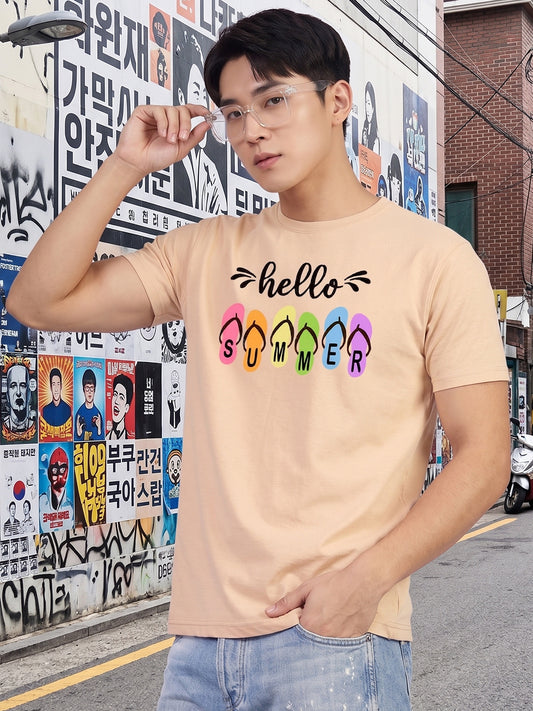 Greylongg yorksteadd summer printed round neck t-shirt.