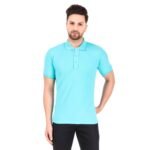Polo Richard Paadler 33 Turquoise Melange Mens T Shirt | Greylongg