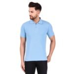 Polo Yorksteadd Sky Blue Mens T-shirt- Greylongg