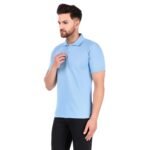 Polo Yorksteadd Sky Blue Mens T-shirt- Greylongg